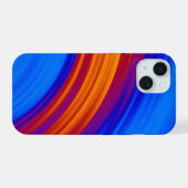 Neon Blue Orange Red Yellow iPhone 15 Hülle (Rückseite (Horizontal))