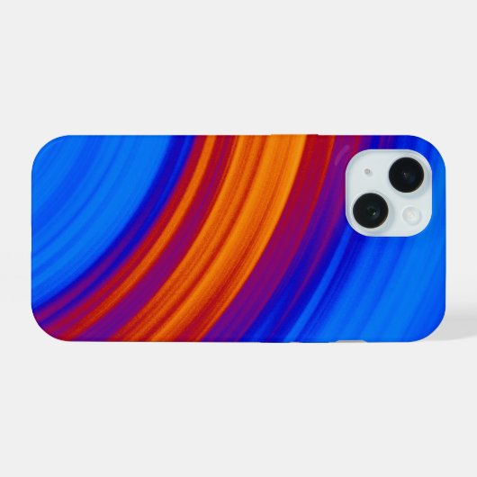 Neon Blue Orange Red Yellow iPhone 15 Hülle (Rückseite (Horizontal))