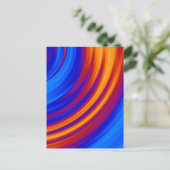 Neon Blue Orange Red Yellow Postkarte (Stehend Vorderseite)