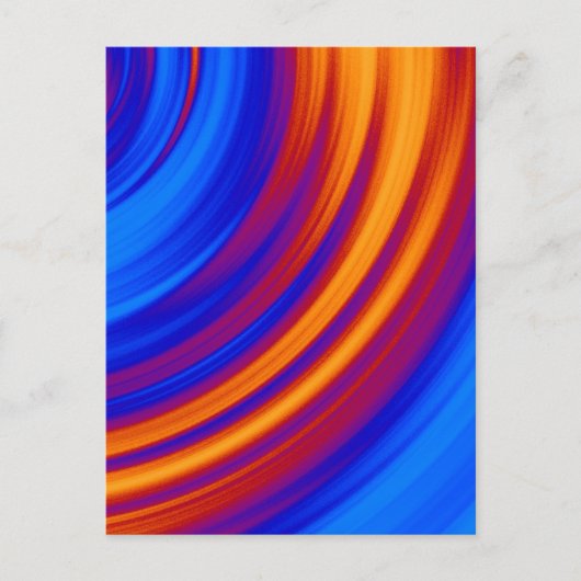 Neon Blue Orange Red Yellow Postkarte (Vorderseite)