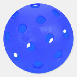 Neon Blue Pickleball Runder Aufkleber
