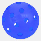 Neon Blue Pickleball Runder Aufkleber (Vorderseite)