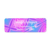 Neon Blue Pink Abstrakt Retro Moderne Inspiritivit (Vorne)