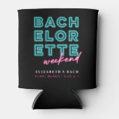 Neon Blue & Pink Bachelorette Wochenende Dosenkühler (Vorderseite)