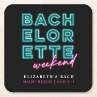 Neon Blue & Pink Bachelorette Wochenende