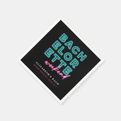 Neon Blue & Pink Bachelorette Wochenende Serviette (Ecke)