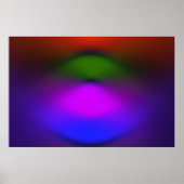 Neon Blue Purple Green Orange Abstract Poster (Vorne)