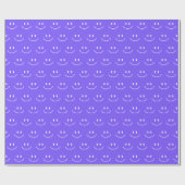 Neon Blue Smile Musterpapier Geschenkpapier (Flach)