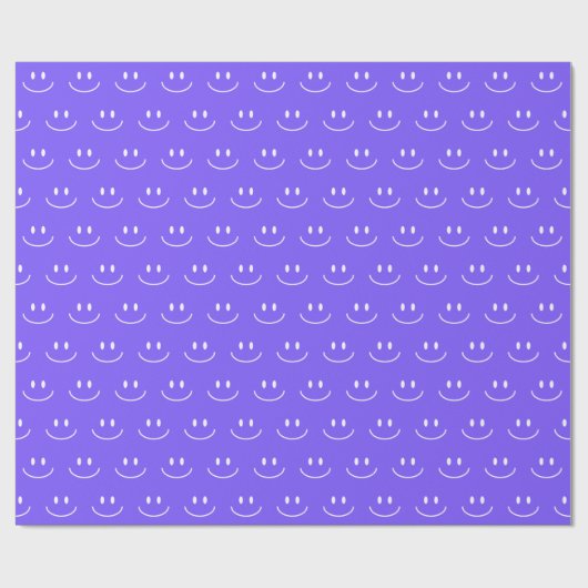 Neon Blue Smile Musterpapier Geschenkpapier (Flach)
