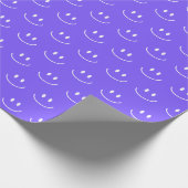 Neon Blue Smile Musterpapier Geschenkpapier (Ecke)