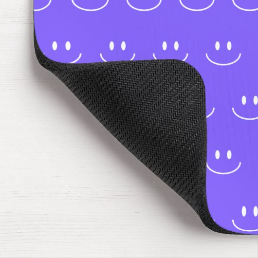 Neon Blue Smile Pattern Mouse Pad Mousepad (Ecke)
