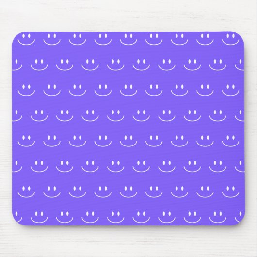 Neon Blue Smile Pattern Mouse Pad Mousepad (Vorne)