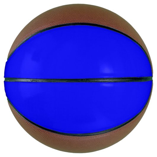 Neon Blue Solid Color Basketball (Vorderseite)