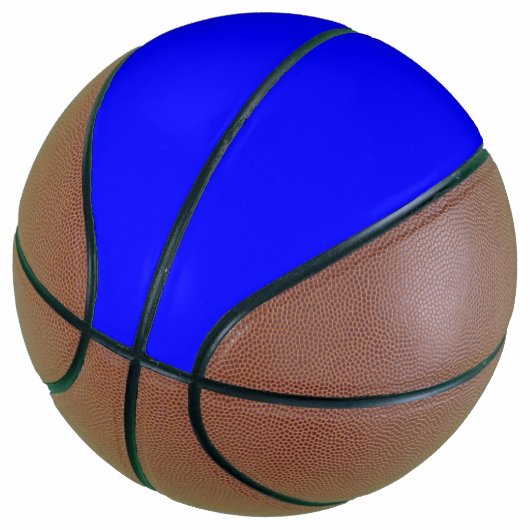 Neon Blue Solid Color Basketball (angewinkelt)