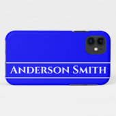 Neon Blue Solid Color Case-Mate iPhone Hülle (Rückseite (Horizontal))