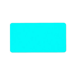 Neon Blue Solid Color | Classic Adressaufkleber