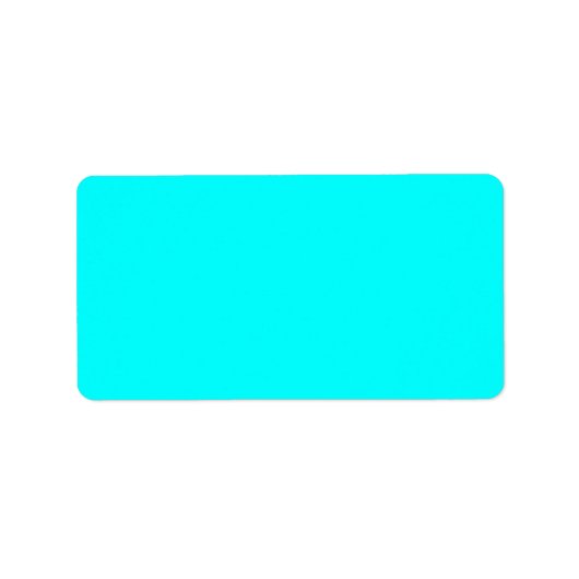 Neon Blue Solid Color | Classic Adressaufkleber (Vorne)