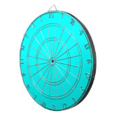 Neon Blue Solid Color | Classic Dartscheibe (Vorderseite rechts)