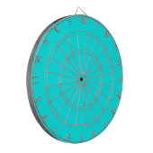 Neon Blue Solid Color | Classic Dartscheibe (Vorderseite Links)