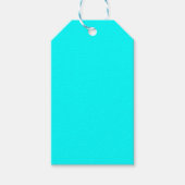 Neon Blue Solid Color | Classic Geschenkanhänger (Vorderseite)
