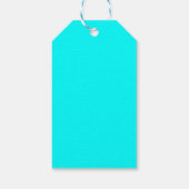 Neon Blue Solid Color | Classic Geschenkanhänger (Rückseite)