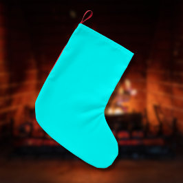 Neon Blue Solid Color | Classic Kleiner Weihnachtsstrumpf