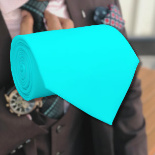 Neon Blue Solid Color   Classic Krawatte