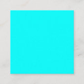 Neon Blue Solid Color | Classic Quadratische Visitenkarte (Vorderseite)