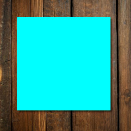 Neon Blue Solid Color | Classic Quadratische Visitenkarte