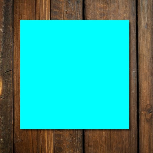 Neon Blue Solid Color | Classic Quadratische Visitenkarte