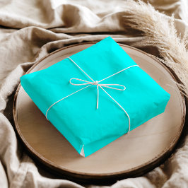 Neon Blue Solid Color | Classic Seidenpapier