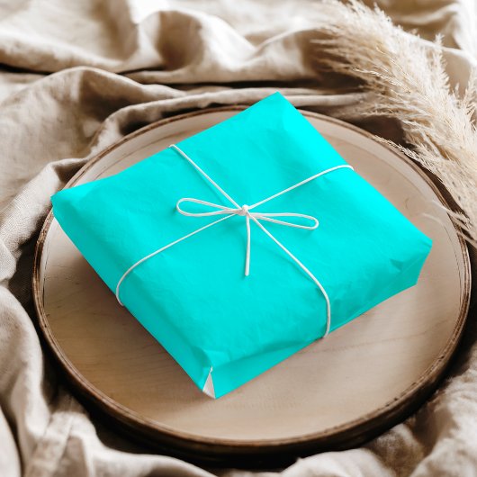 Neon Blue Solid Color | Classic Seidenpapier
