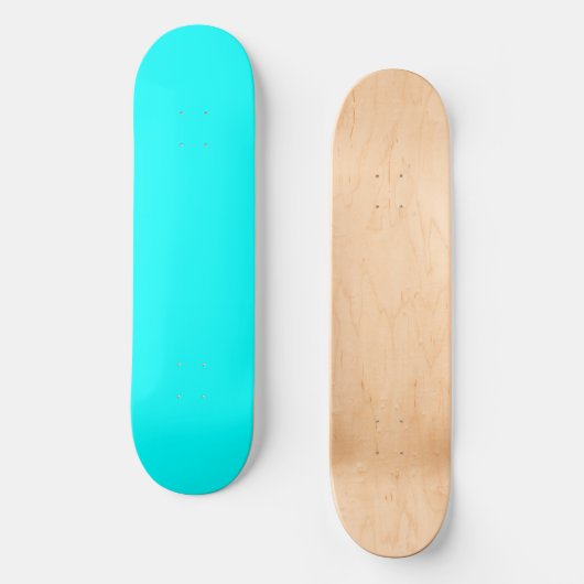 Neon Blue Solid Color | Classic Skateboard (Vorderseite)