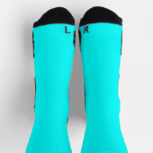 Neon Blue Solid Color | Classic Socken (Oben)