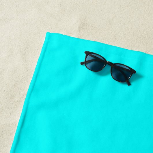 Neon Blue Solid Color | Classic Strandtuch (Beispiel)