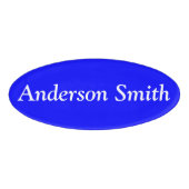 Neon Blue Solid Color Namenschild (Vorderseite)