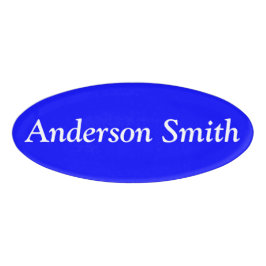 Neon Blue Solid Color Namenschild
