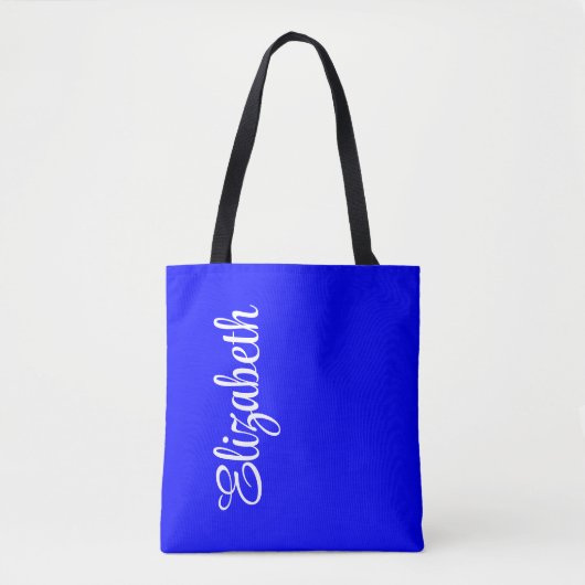 Neon Blue Solid Color Tasche (Vorderseite)