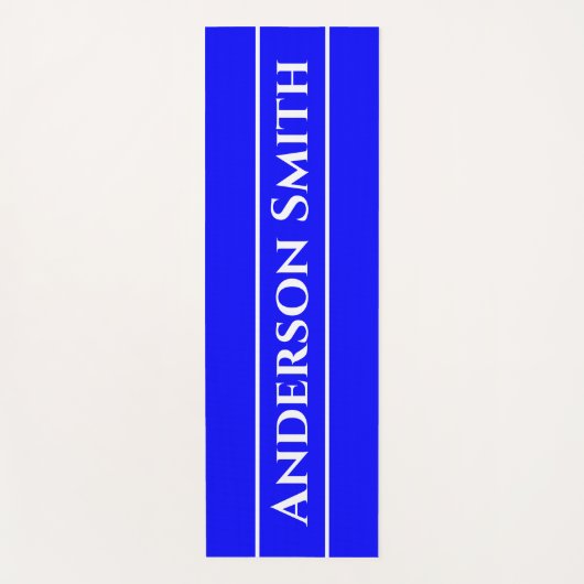 Neon Blue Solid Color Yogamatte (Vorderseite)