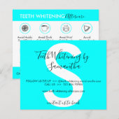 Neon Blue Teeth Whitening Aftercare Instruction (Vorne/Hinten)