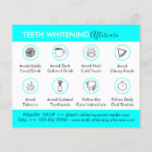 Neon Blue Teeth Whitening Aftercare Instruction (Rückseite)