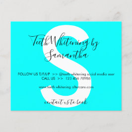 Neon Blue Teeth Whitening Aftercare Instruction