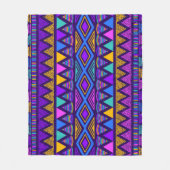 Neon Blue: Tribal Navajo Muster Fleecedecke (Vorderseite)