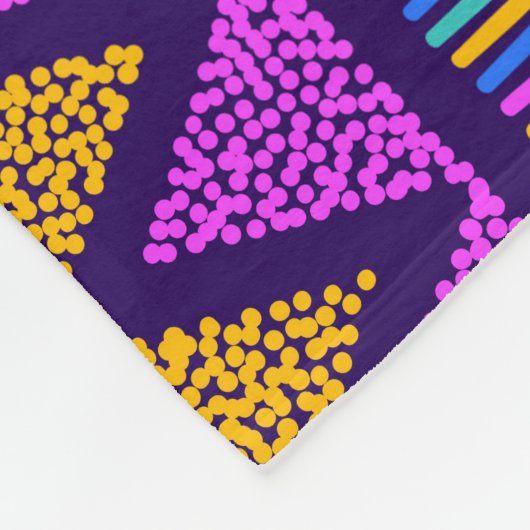 Neon Blue: Tribal Navajo Muster Fleecedecke (Ecke)