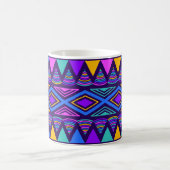 Neon Blue: Tribal Navajo Muster Kaffeetasse (Mittel)