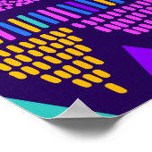 Neon Blue: Tribal Navajo Muster Poster (Ecke)