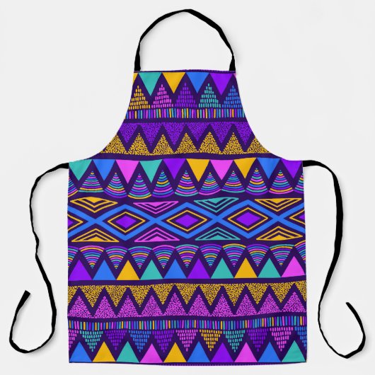 Neon Blue: Tribal Navajo Muster Schürze (Vorderseite)