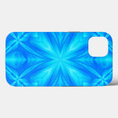 Neon Blue Turquoise Psychedelic Cloudy Abstrakt Case-Mate iPhone Hülle (Rückseite (Horizontal))
