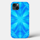 Neon Blue Turquoise Psychedelic Cloudy Abstrakt Case-Mate iPhone Hülle (Rückseite)
