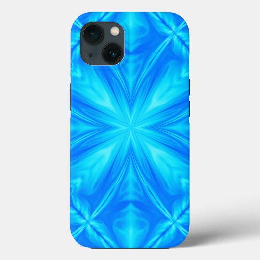 Neon Blue Turquoise Psychedelic Cloudy Abstrakt Case-Mate iPhone Hülle (Rückseite)
